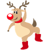 Reindeer Rudolf Elch Christmas Red nose