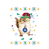 Chat noël père noël