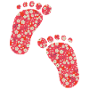 red liberty footprints