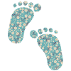 turquoise liberty footprints