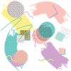 Abstract pastel design with geometry