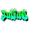Julius Graffiti Vert Green