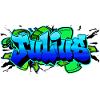 Julius Graffiti Fleche Bleu Vert