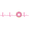 Donut-Herzschlag-EKG-Herzfrequenz-Geschenk-Muffin Lustig