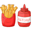Frites ketchup frites