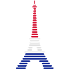 Tour Eiffel - Bleu blanc rouge