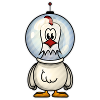 Astro chicken in space
