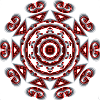 Crimson Neon Mandala