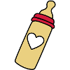 biberon coeur