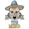 Crâne mexicain racines mexicaines mexicaines