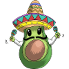 Tee-shirt avocat guacomole mexicain