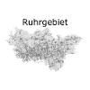 stylized road map Ruhrgebiet