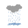 Clouds and umbrellas