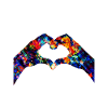 Liebe Herz Hände bunt