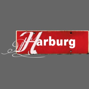 Hamburg -Harburg Antik-Ortsschild + Schmuckinitial