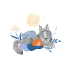 Child slumbers with animals