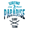 Surfeurs surfant