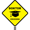 Læge tegn med mortarboard gave Doctoral thesis
