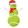 Tennis snowman