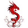 wonderful red chinese dragon