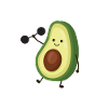 Avocado in Gym Gift Gym Vegan Healthy