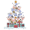 Mucca mucca contadino contadino regalo di Natale