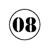 NUMBER 08 eight birthday gift