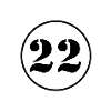 NUMÉRO 22 vingt-deux cadeau d'anniversaire