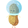 Cacahuètes en astronaute