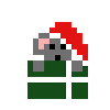 Christmas mouse with gift