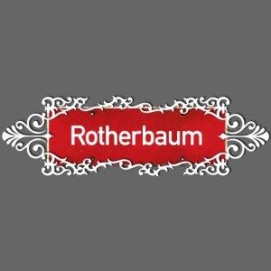 HAMBURG Rotherbaum Ortschild mit Ornament
