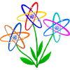 flower power, Atom, Atomkern, Blumen Atomenergie