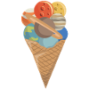 Gelato spazio pianeta gelato
