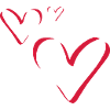 Calligraphie 3 coeurs