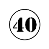 Numéro 40 quarante cadeau d'anniversaire