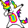 Regenbogen Einhorn Pixelart