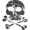 Skull in camouflage pattern