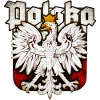 Pologne - Polska - Aigle - Drapeau polonais