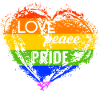LGBT Love Peace Pride Heart Gay Pride Rainbow