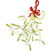 Mistletoe mistletoe berries Christmas bow