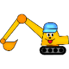 Bagger mit Kappe, Bagger Kinder