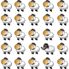 Wolf in sheep herd