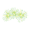 Feux d’artifice vert jaune