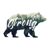 sei stark,be strong. Bär, Wald