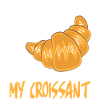 Lustiger Croissant Frankreich Spruch