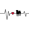 Heartbeat dog pug