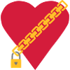 Coeur avec chaine et cadenas