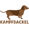 Kampfdackel lustiger Dackel Hund