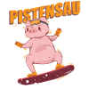 Pistensau Snowboarder Snowboard