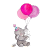 Éléphant avec des ballons